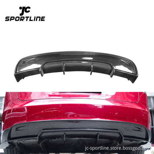 Carbon Fiber Rear Bumper Diffuser Lip for Tesla Model S 2016-2017